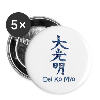 dai ko myo ebru 12 - Buttons groß 56 mm (5er Pack) - Weiß - Vorne
