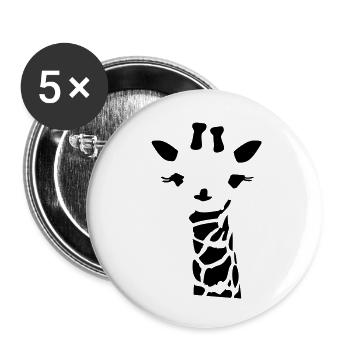 giraffe_animal - Lot de 5 grands badges (56 mm) - blanc - Devant