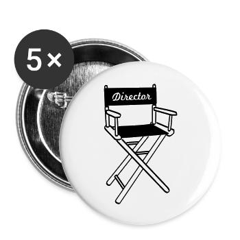 director_3 - Lot de 5 grands badges (56 mm) - blanc - Devant
