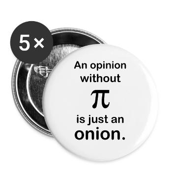Conception de blague math - Lot de 5 grands badges (56 mm) - blanc - Devant