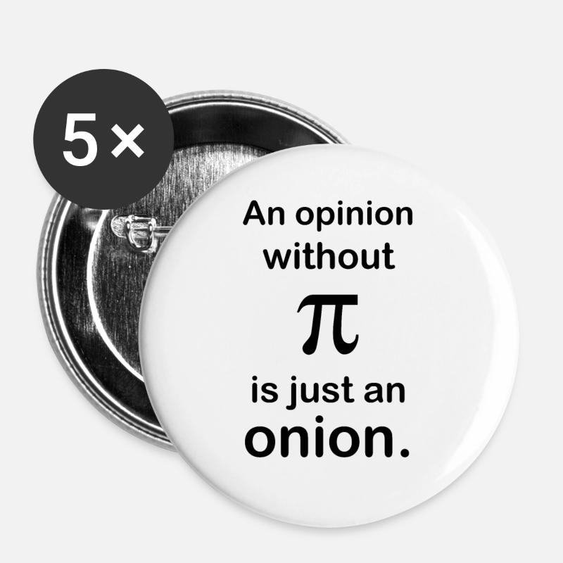 Math joke design - Buttons large 2.2''/56 mm (5-pack) - white