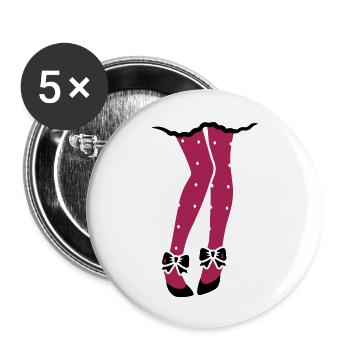 Fille - Talons - talons hauts - chaussures - - Lot de 5 grands badges (56 mm) - blanc - Devant