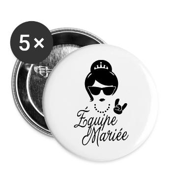 Team Bride future EVJ Burial Life - Buttons large 2.2''/56 mm (5-pack) - white - Front
