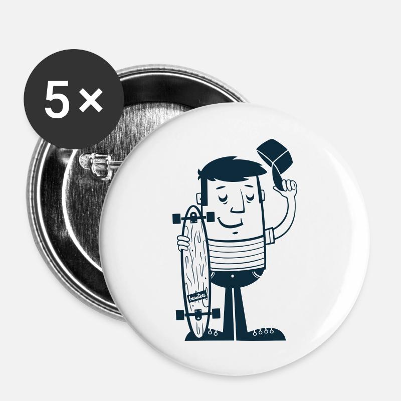 Do not Call It Skateboard - Buttons large 2.2''/56 mm (5-pack) - white