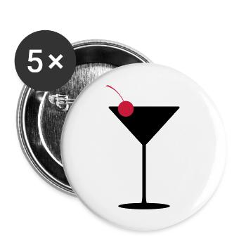 Cocktailglas - Buttons groß 56 mm (5er Pack) - Weiß - Vorne