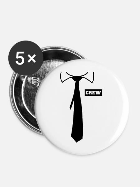 Crew - Buttons groß 56 mm (5er Pack) - Weiß