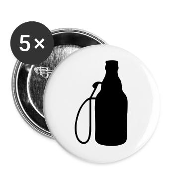Biertankstelle - Buttons groß 56 mm (5er Pack) - Weiß - Vorne