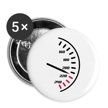 tacho02 - Lot de 5 grands badges (56 mm) - blanc - Devant