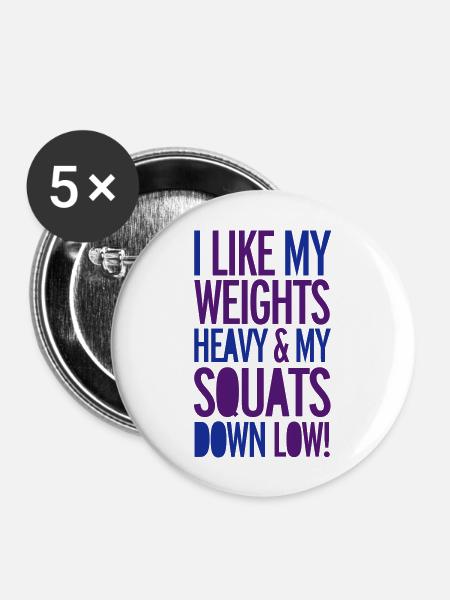 Squat - Buttons groß 56 mm (5er Pack) - Weiß