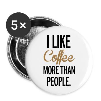 Coffee - Buttons groß 56 mm (5er Pack) - Weiß - Vorne