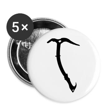 eispickel - Buttons groß 56 mm (5er Pack) - Weiß - Vorne