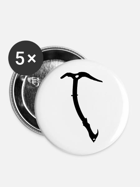 eispickel - Buttons groß 56 mm (5er Pack) - Weiß