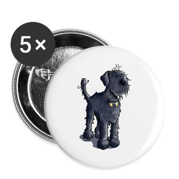 Giant Schnauzer - Buttons large 2.2''/56 mm (5-pack) - white - Front