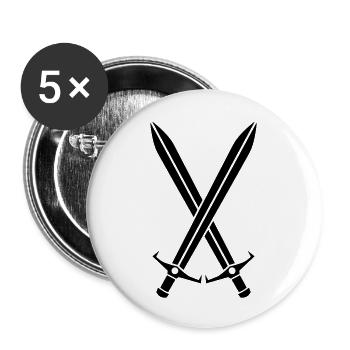 sword - Buttons large 2.2''/56 mm (5-pack) - white - Front