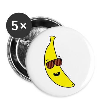 coole_banane_02 - Buttons large 2.2''/56 mm (5-pack) - white - Front