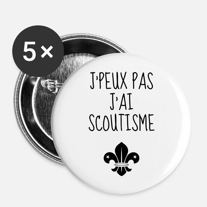 Scout Scouting Pfadfinder Pfadfinderin Scoutisme - Buttons large 2.2''/56 mm (5-pack) - white