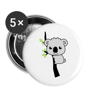 sweet_koala_002 - Lot de 5 grands badges (56 mm) - blanc - Devant