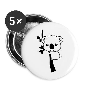 sweet_koala_001 - Lot de 5 grands badges (56 mm) - blanc - Devant