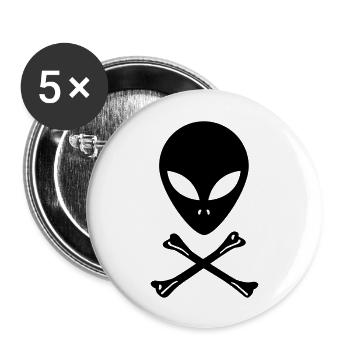 extraterrestre - Lot de 5 grands badges (56 mm) - blanc - Devant