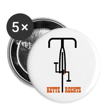 Kette rechts - Buttons groß 56 mm (5er Pack) - Weiß - Vorne