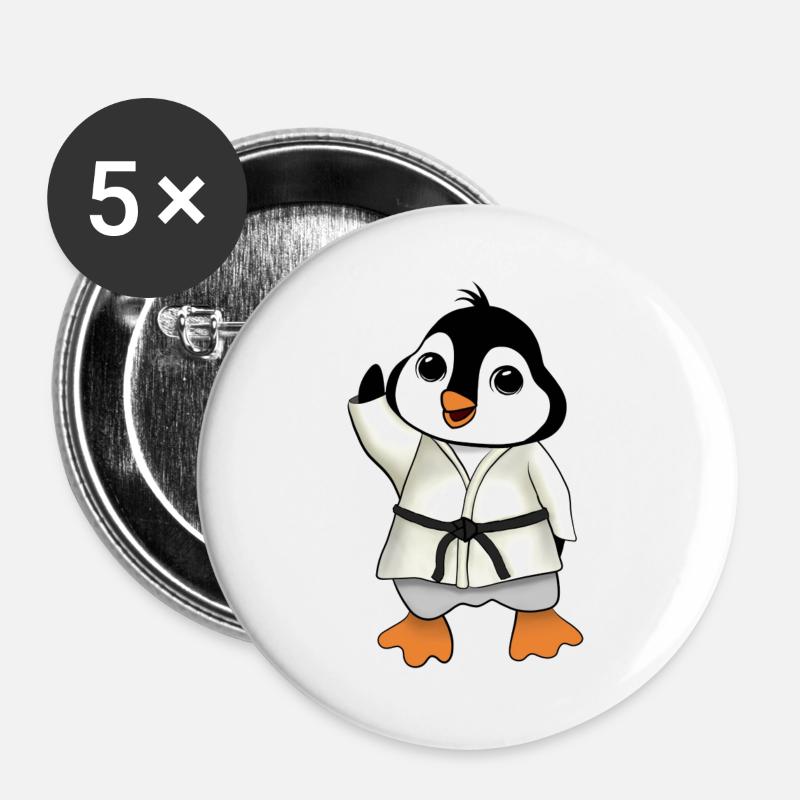 MA penguin - Buttons large 2.2''/56 mm (5-pack) - white