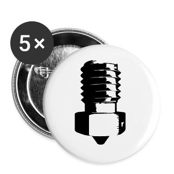 Nozzle Black - Buttons large 2.2''/56 mm (5-pack) - white - Front