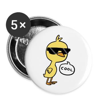 Cool Chick - Buttons groß 56 mm (5er Pack) - Weiß - Vorne