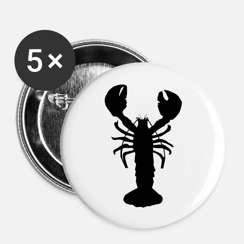 Lobster - Buttons large 2.2''/56 mm (5-pack) - white