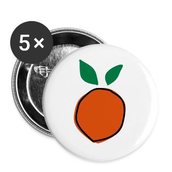Aprikosenfrucht2 c3 - Buttons groß 56 mm (5er Pack) - Weiß - Vorne
