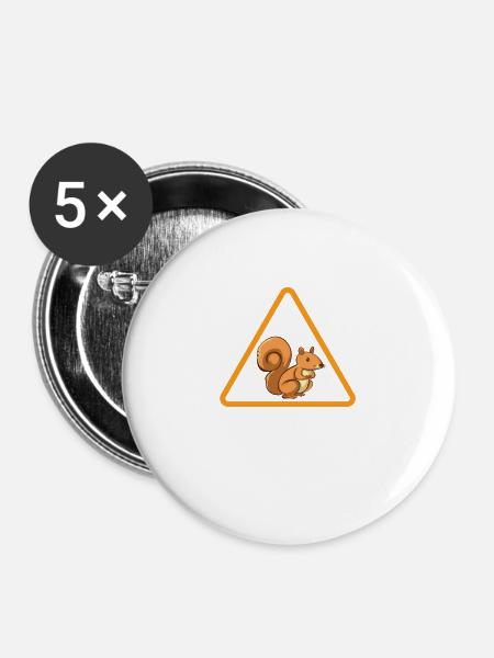 squirrel - Buttons large 2.2''/56 mm (5-pack) - white