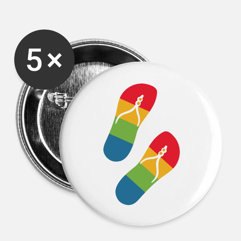 rainbow slippers - Buttons large 2.2''/56 mm (5-pack) - white