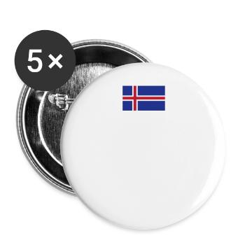 Island Beuveux maillot de football beuverie T-shirt - Lot de 5 grands badges (56 mm) - blanc - Devant