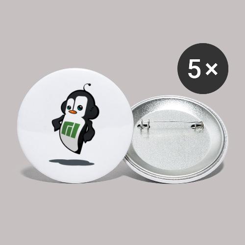 Manjaro Mascot confident right - Buttons large 2.2''/56 mm (5-pack)