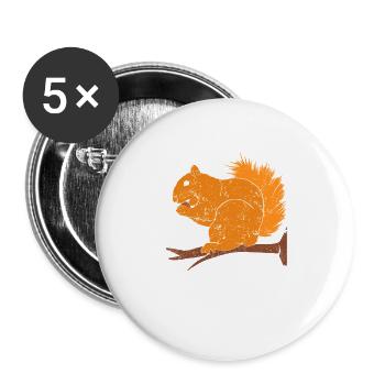 Entschuldigung dass ich zu spät bin Eichhörnchen - Buttons groß 56 mm (5er Pack) - Weiß - Vorne