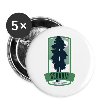 Sequoia National Park - Kalifornien - Buttons groß 56 mm (5er Pack) - Weiß - Vorne