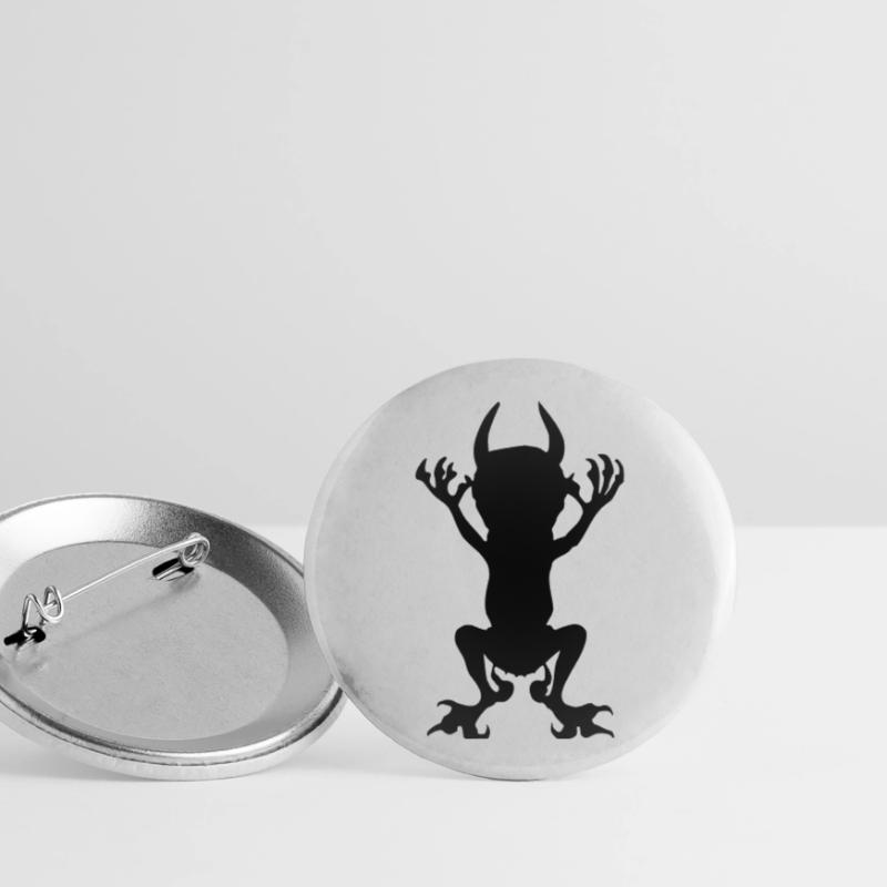 Black Devil Vector Icon Evil Imp Evil Buttons large 2.2''/56 mm (5-pack)