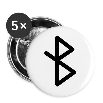 Healing Viking Runes HEALING - Buttons large 2.2''/56 mm (5-pack) - white - Front