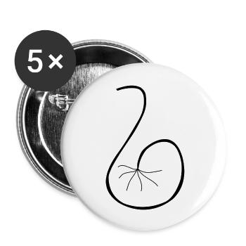 octapus version - Buttons groß 56 mm (5er Pack) - Weiß - Vorne