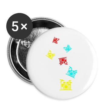 Percussion - Buttons large 2.2''/56 mm (5-pack) - white - Front