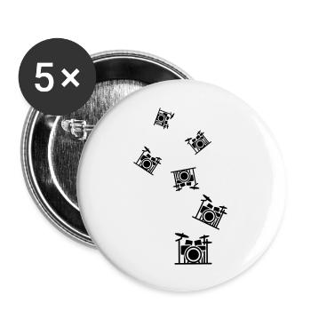 Percussion - Buttons large 2.2''/56 mm (5-pack) - white - Front