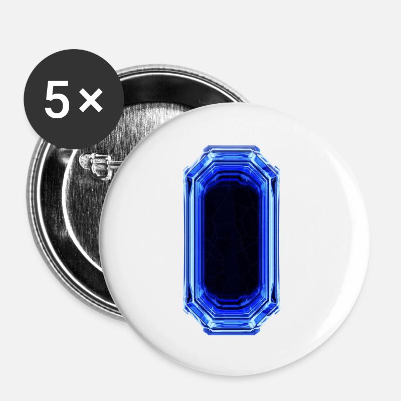 Sapphire Crystal - Buttons large 2.2''/56 mm (5-pack) - white