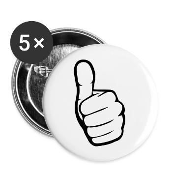 Like Hand - Buttons large 2.2''/56 mm (5-pack) - white - Front