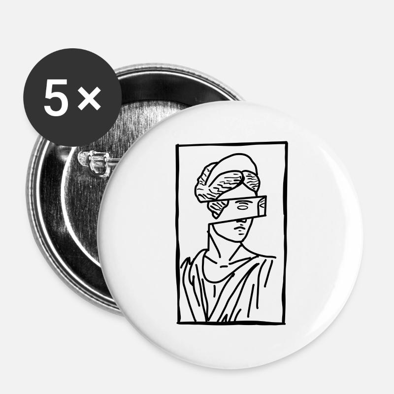 Antique - Buttons large 2.2''/56 mm (5-pack) - white