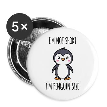 Sweet Seabird Penguin Animal Bird Statement - Buttons large 2.2''/56 mm (5-pack) - white - Front