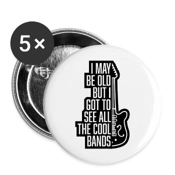 I may be old - Buttons groß 56 mm (5er Pack) - Weiß - Vorne