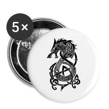 Fenrir - Buttons large 2.2''/56 mm (5-pack) - white - Front