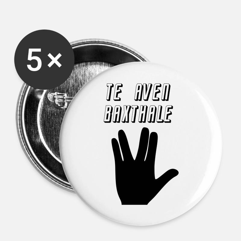 Te aven Baxthale - Buttons groß 56 mm (5er Pack) - Weiß