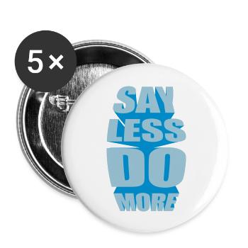 say less do more - Buttons groß 56 mm (5er Pack) - Weiß - Vorne