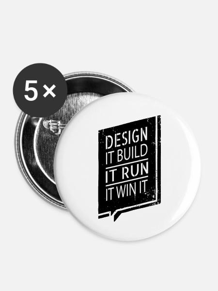quote robotics cool aerospace engineering - Buttons groß 56 mm (5er Pack) - Weiß