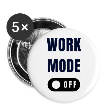 Work Mode Toggle Design - Buttons large 2.2''/56 mm (5-pack) - white - Front